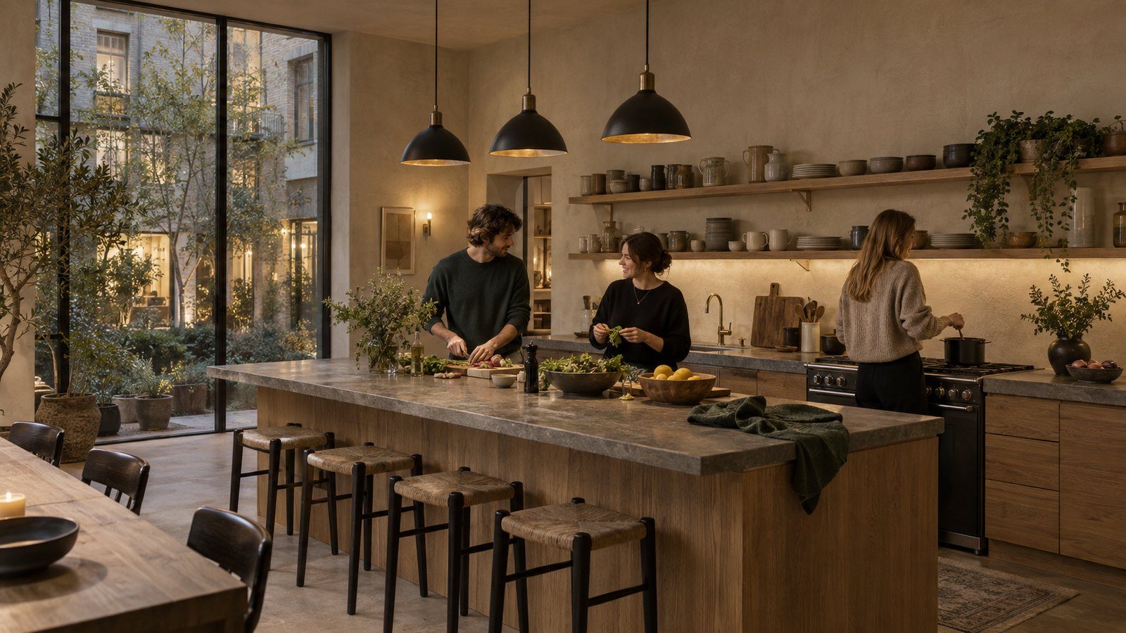 The table